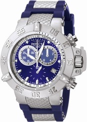 Invicta Watches : 5512 Quartz Chronograph Date Blue Polyurethane With Stainless Steel Men Watch