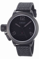 U-Boat Watches : 5573 Automatic Date Black Leather Men Watch