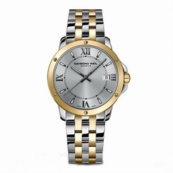 Raymond Weil Watches : 5591-STP-00657 Quartz Date Silver Dial Two Tone Stainless Steel Men Watch