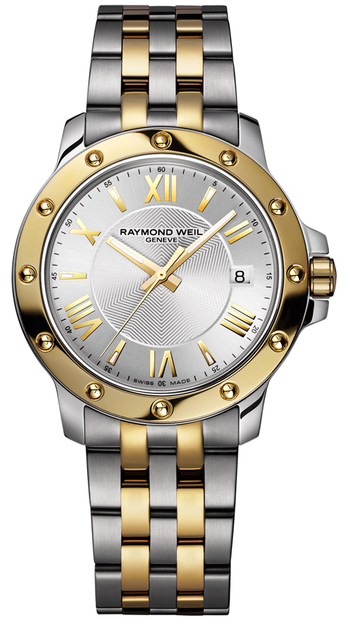 Raymond Weil Watches : 5599-STP-00657 Quartz Stainless Steel & Gold Silver Dial Steel & Yellow Gold Brushed & Polished Band Men Watch