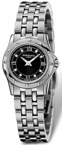 Raymond Weil Watches : 5790-ST-00295 Quartz Tango Mini Black Dial Stainless Steel With Stainless Steel Bracelet Women Watch