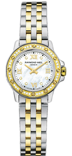 Raymond Weil Watches : 5799-SPS-00995 Quartz Tango 23 Mm Mother Of Pearl Dial With 18ct Yellow Gold Plated And Stainless Steel Bracelet Women Watch
