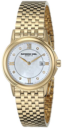 Raymond Weil Watches : 5966-P-00995 Quartz Analog Date Gold Tone Stainless Steel Women Watch