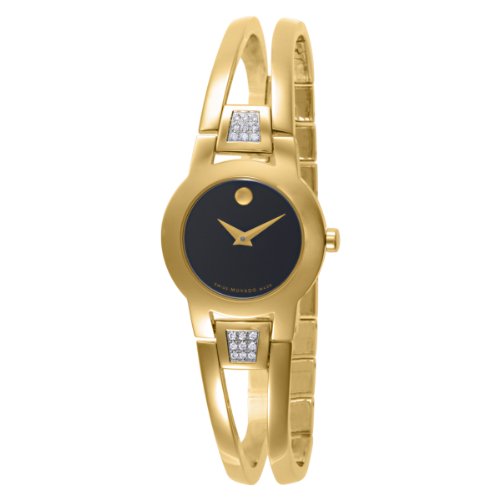 Movado Watches : 604984 Swiss Quartz Gold Tone Women Watch