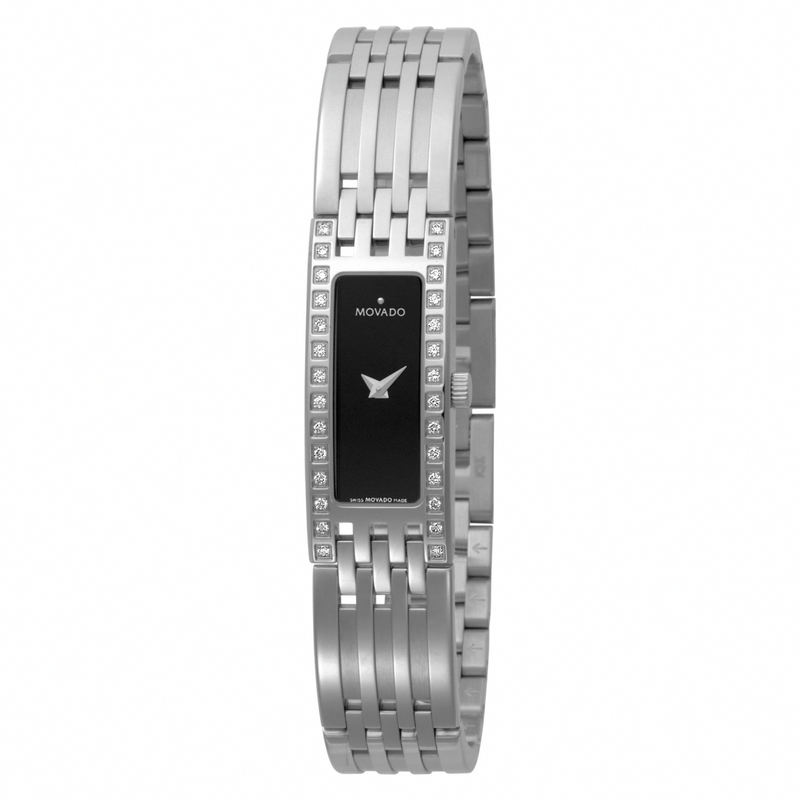 Movado Watches : 606301 Swiss Quartz Diamond and Stainless Steel Women Watch