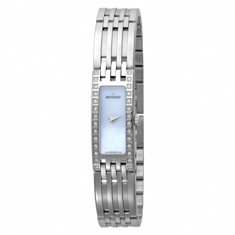 Movado Watches : 606302 Swiss Quartz Diamond and Stainless Steel Women Watch