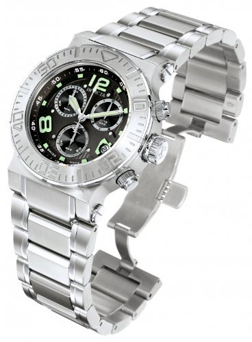 Invicta Watches : 6145 Black Dial Stainless Steel Band Men Watch
