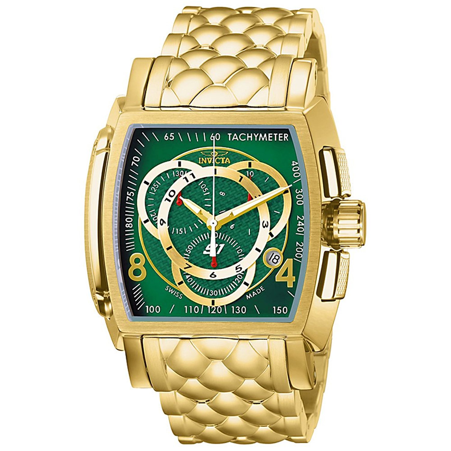 Invicta Watches : 6465 Green Quartz Men Watch