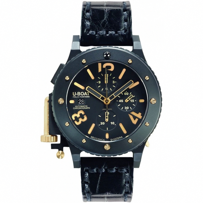 U-Boat Watches : 6473 Automatic Chrono Gold Limited Edition Men Watch