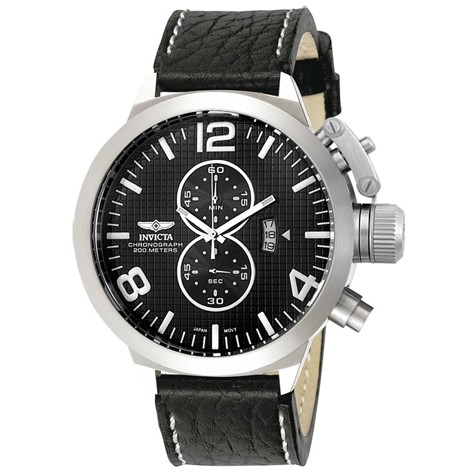 Invicta Watches : 6606 Black Dial Stainless Steel Band Men Watch