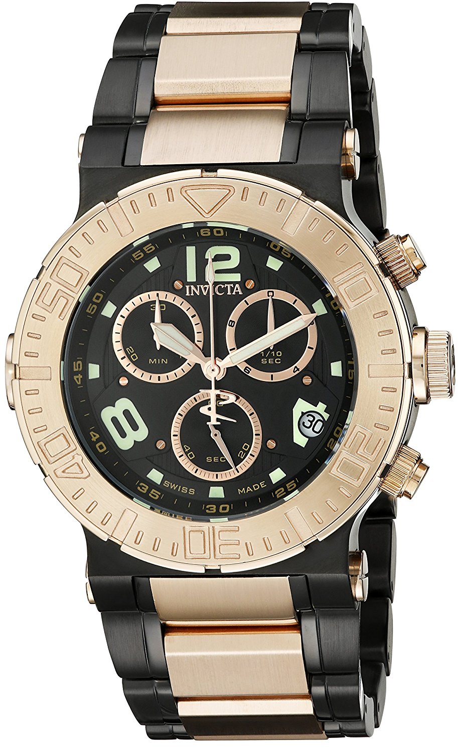 Invicta Watches : 6763 Black Dial Chronograph Stop-watch Men Watch