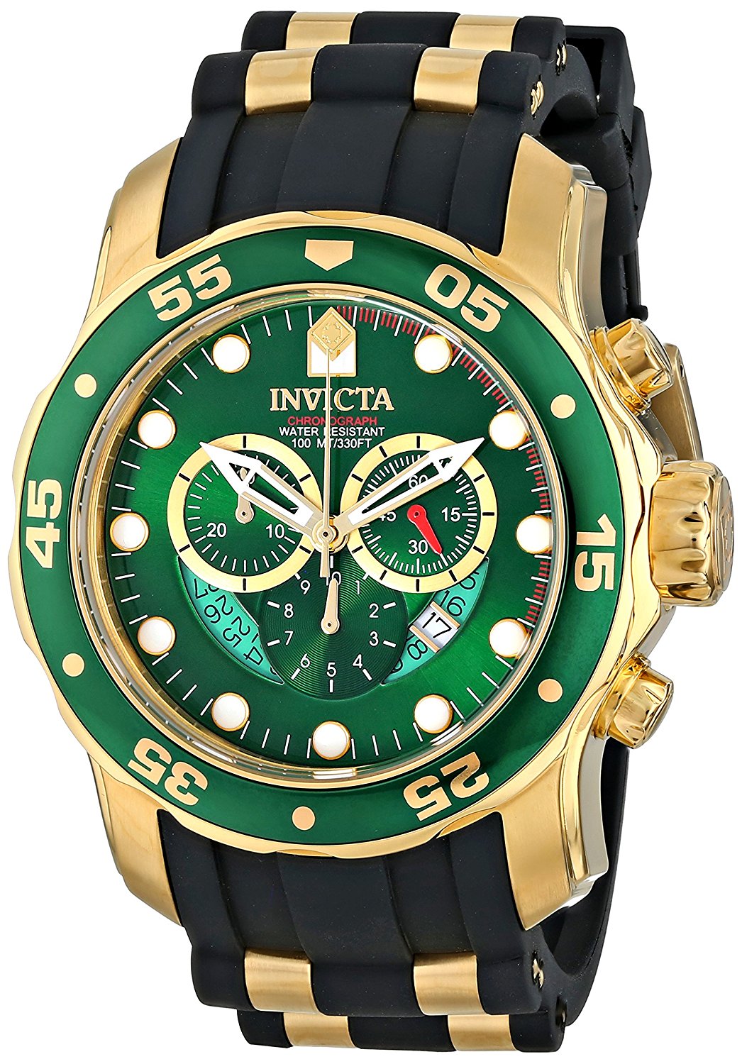 Invicta Watches : 6984 Green Dial Stainless Steel Band Men Watch