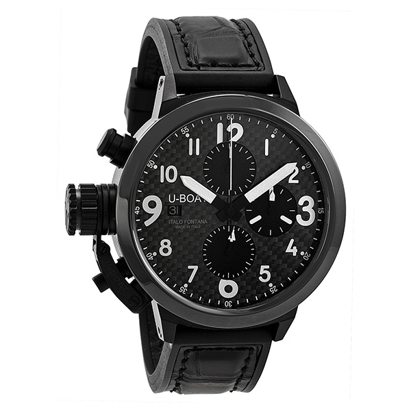 U-Boat Watches : 7116 Automatic Chronograph Date Ceramic Bezel 45mm Men Watch