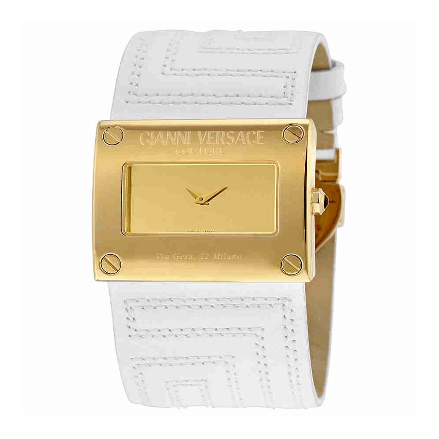 Versace Watches : 71Q70D999-S001 Gold Dial Fixed Gold-plated Band Women Watch