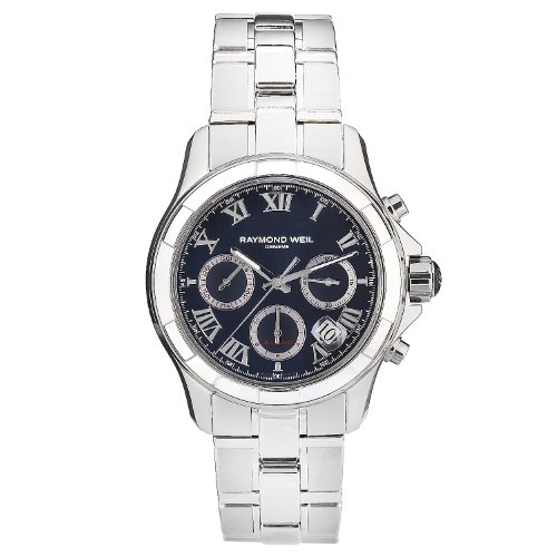 Raymond Weil Watches : 7260-ST-00208 Automatic Chronograph Black Dial Stainless Steel Case With Silver Stainless Steel Bracelet Men Watch
