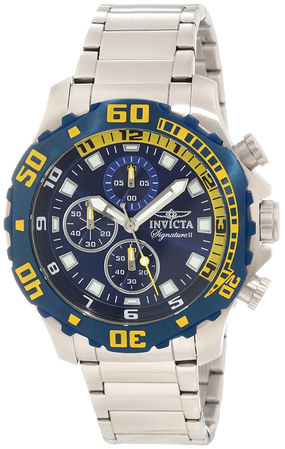 Invicta Watches : 7353 Blue Dial Stainless Steel Men Watch