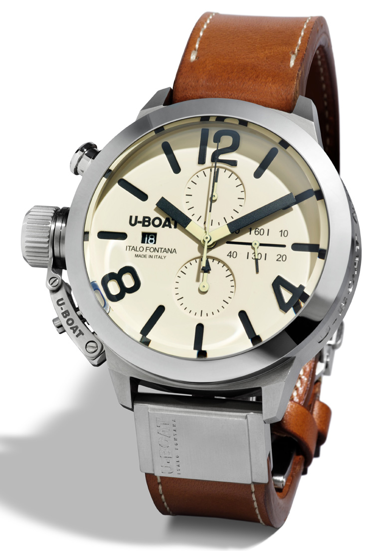 U-Boat Watches : 7433_u_boat Automatic Chronograph Date Brown Leather 50mm Men Watch