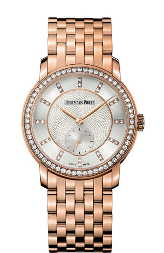 Audemars Piguet Watches : 77251OR.ZZ.1270OR.01 Manual Winding Small Second Diamond Dial Diamond Bezel 18ct Rose Gold Women Watch