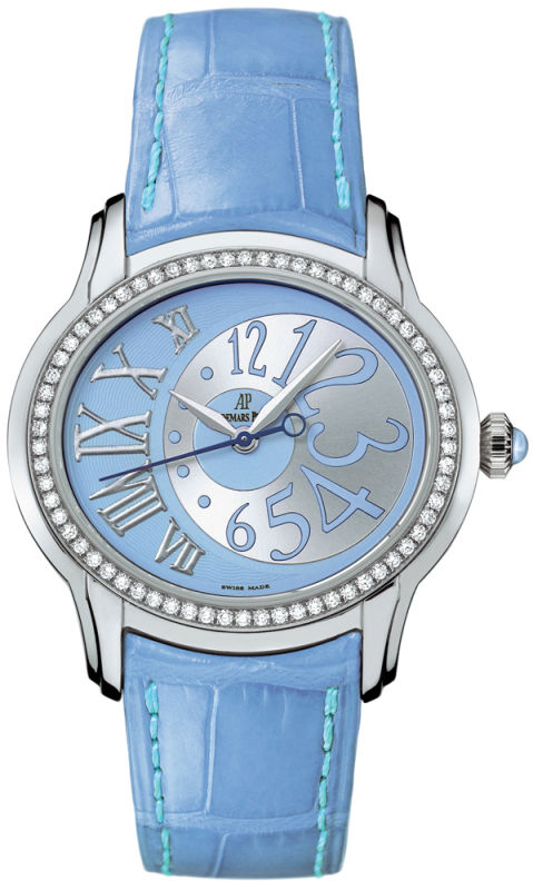 Audemars Piguet Watches : 77301ST.ZZ.D303CR.01 Automatic Stainless Steel Blue Dial Blue Crocodile Leather Band Women Watch