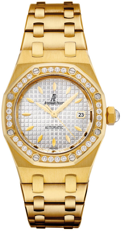 Audemars Piguet Watches : 77321BA.ZZ.1230BA.01 Automatic 18kt Yellow Gold Silver Dial Brushed & Polished 18kt Yellow Gold Band Women Watch