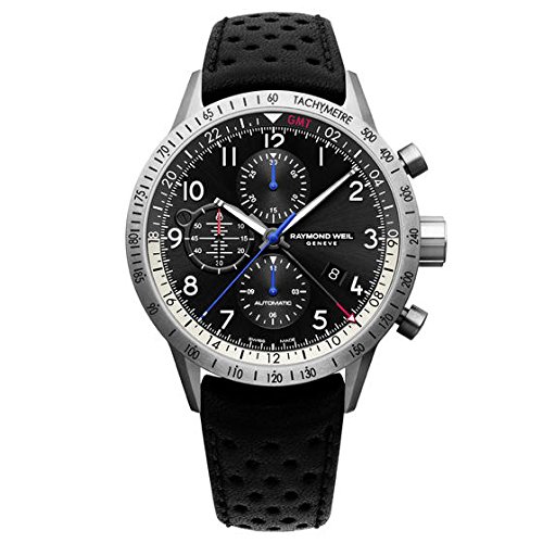 Raymond Weil Watches : 7754-TIC-05209 Automatic Chronograph Piper Special Edition Black Leather Men Watch