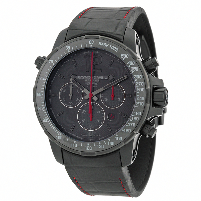 Raymond Weil Watches : 7850-BSF-05207 Automatic Chronograph Date Black Rubber Men Watch