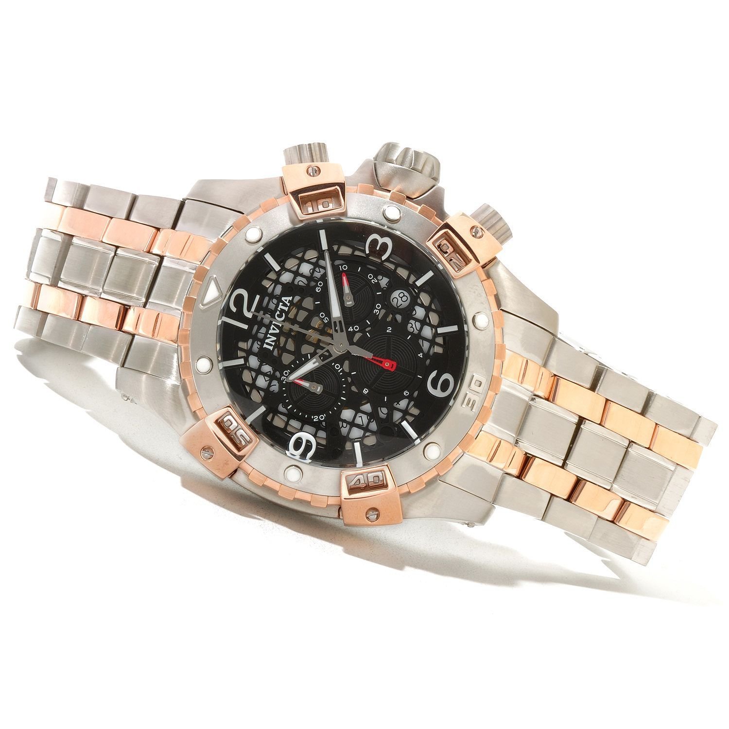 Invicta Watches : 80231 Black Dial Stainless Steel Band Men Watch