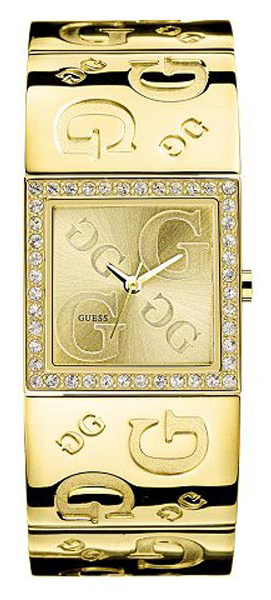 Guess Watches : 80340L1 Quartz Analog Crystal Bezel Gold Tone Stainless Steel Women Watch