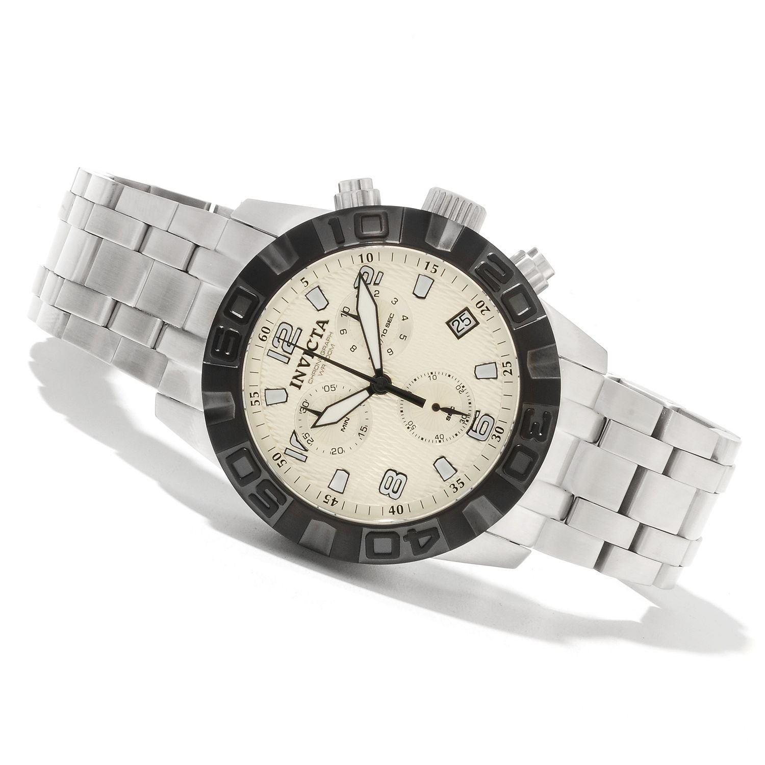 Invicta Watches : 80373 Champagne Dial Stainless Steel Band Men Watch