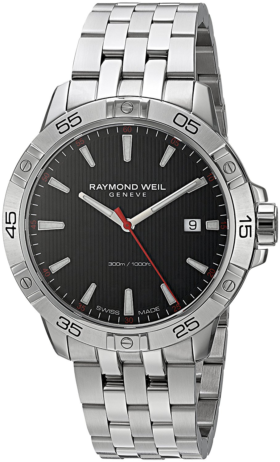 Raymond Weil Watches : 8160-ST2-20001 Black Dial Stainless Steel Band Men Watch
