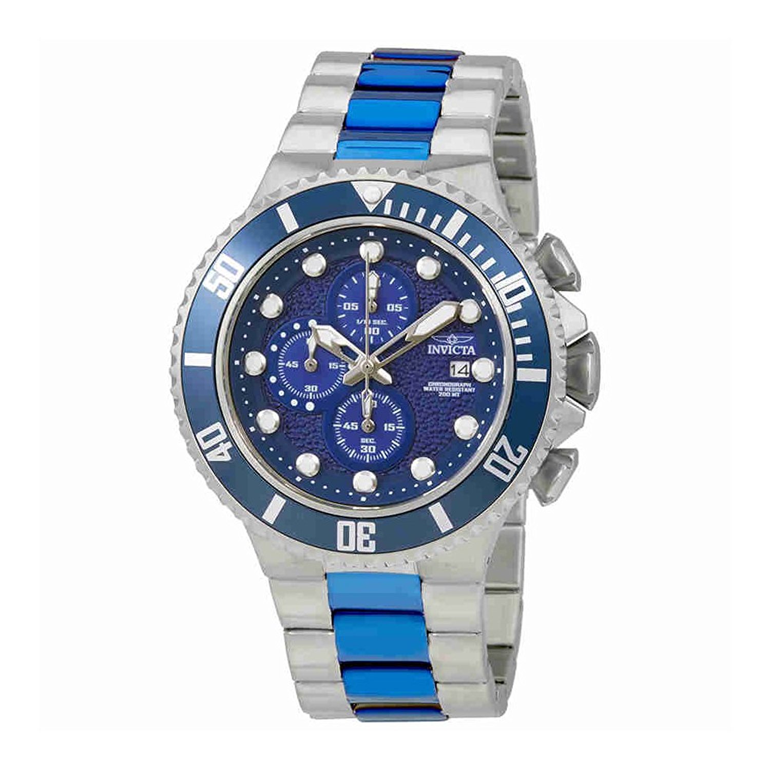 Invicta Watches : 90081 Blue Dial Stainless Steel Men Watch