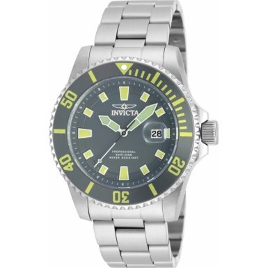 Invicta Watches : 90193 Grey Dial Stainless Steel Men Watch