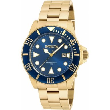 Invicta Watches : 90196 Blue Dial Stainless Steel Men Watch