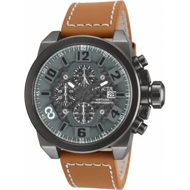 Invicta Watches : 90211 Black Dial Leather Men Watch