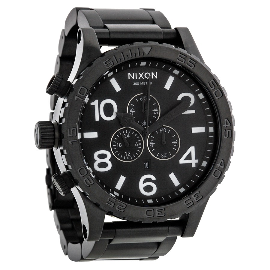 Nixon Watches : A083-001-00 Black (numbers In White) Quartz Men Watch