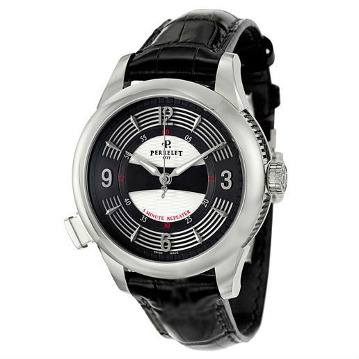 Perrelet Watches : A1038-1 Automatic Analog Black Leather Limited Edition Men Watch
