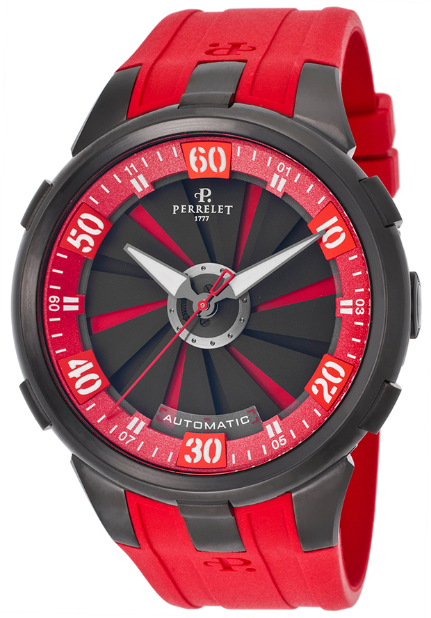 Perrelet Watches : A1051-6 Automatic Analog Red Rubber strap Men Watch