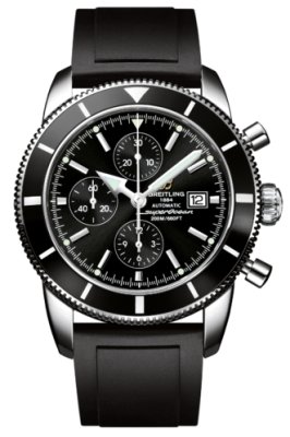 Breitling Watches : A1332024/B908-DPT Automatic COSC Black Chronograph With Date At 3 Dial Black Diver Pro Ii Rubber Band Men Watch