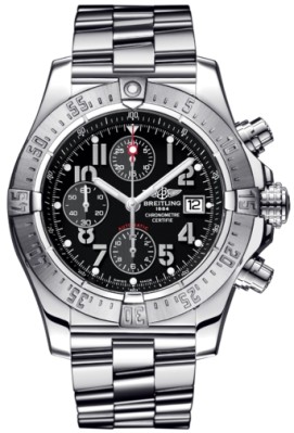 Breitling Watches : A1338012/B975-SS Automatic Black Dial Stainless Steel Band Men Watch