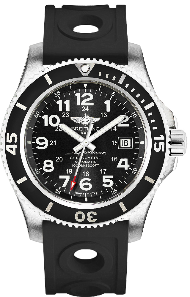 Breitling Watches : A17392D7/BD68-227S Automatic Date Black Rubber Men Watch