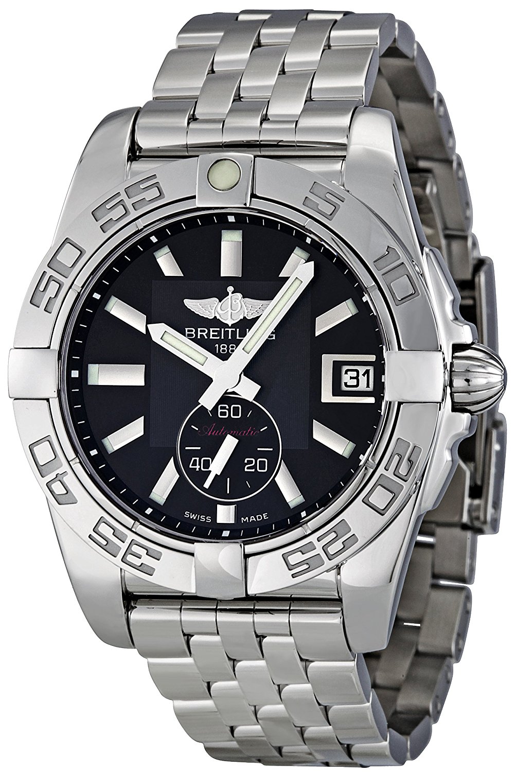 Breitling Watches : A3733012/BA33SS Automatic Black Dial Date Stainless Steel Men Watch