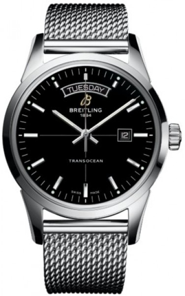 Breitling Watches : A4531012/BB69-SS Automatic Black Dial Polished Stainless Steel Band Men Watch