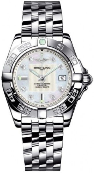 Breitling Watches : A71356L2/A708-SS Mother Of Pearl Battery Operated Quartz Women Watch