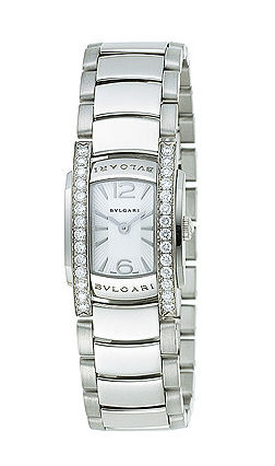 Bvlgari Watches : AAW26WGD1G Quartz Analog Diamond Bezel 18ct White Gold Women Watch