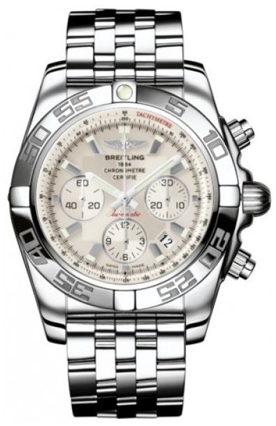 Breitling Watches : AB011012/G684-SS Automatic Silver With Silver Subs And Date At 4 Dial Stainless Steel Band Men Watch