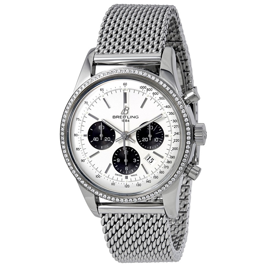 Breitling Watches : AB015253-G724-154A Silver Automatic Men Watch
