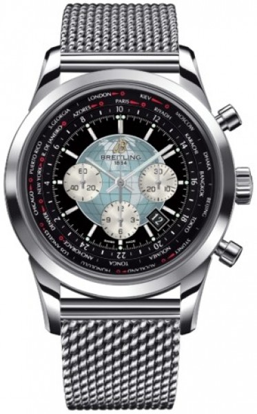 Breitling Watches : AB0510U4/BB62-SS Automatic Black Chronograph Dial Polished Stainless Steel Band Men Watch