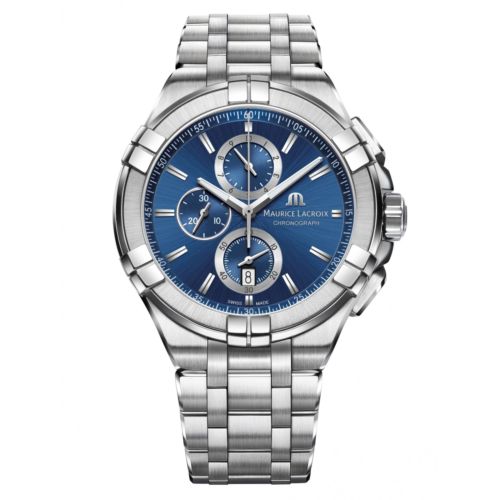 Maurice Lacroix Watches : AI1018-SS002-430-1 Quartz Chronograph Date Stainless Steel Men Watch