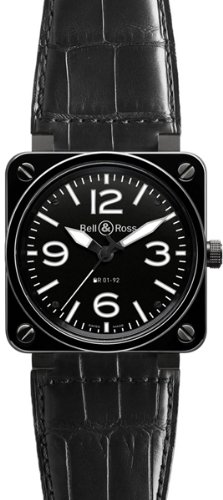 Bell & Ross Watches : BR0192-BL-CER/SCR Swiss Automatic Dial Color