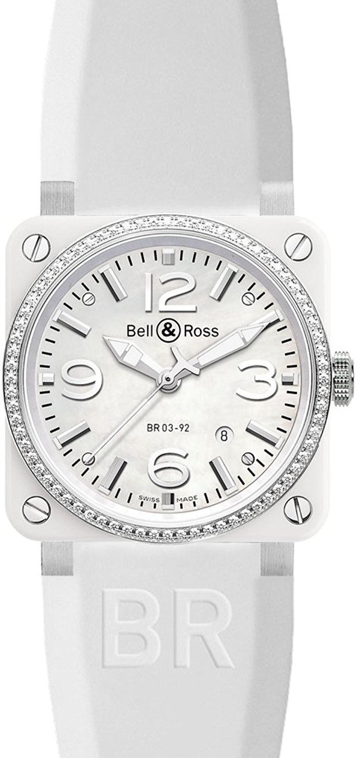 Bell & Ross Watches : BR0392-WH-C-D/SRB Swiss Automatic Dial Color